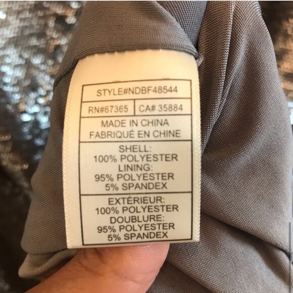 BB Dakota Metallic Long Sleeve Dress - Picture 6 of 6